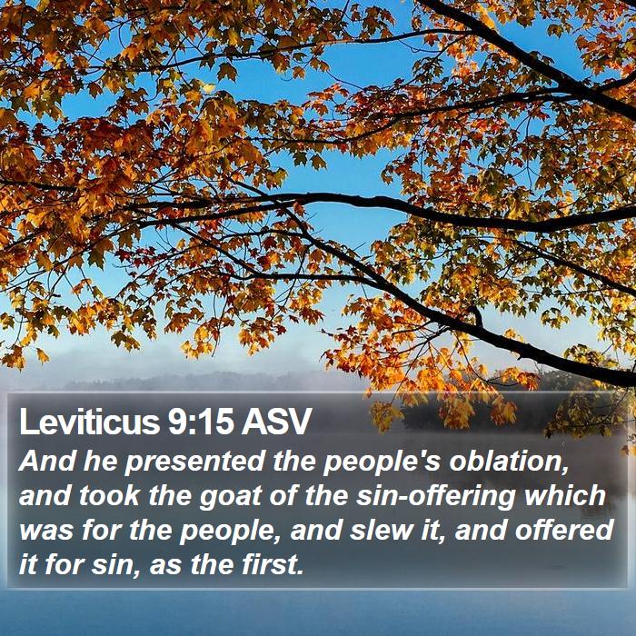 Leviticus 9:15 ASV Bible Study