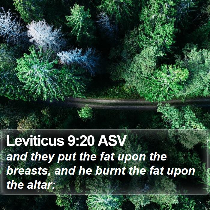 Leviticus 9:20 ASV Bible Study