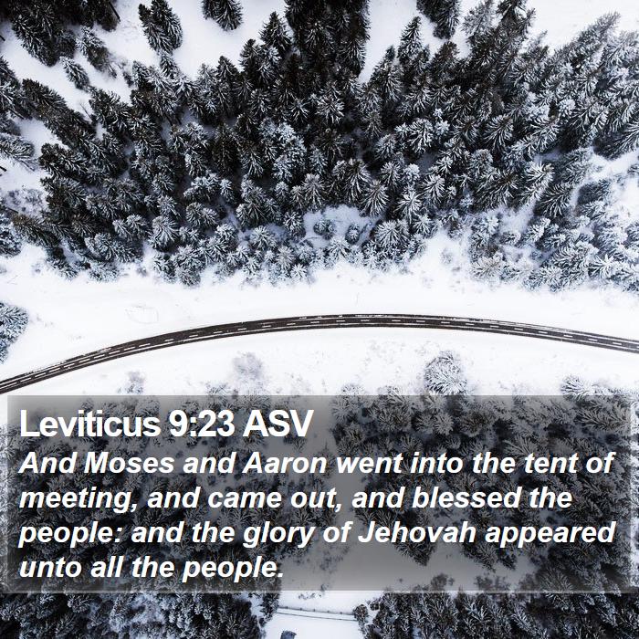 Leviticus 9:23 ASV Bible Study