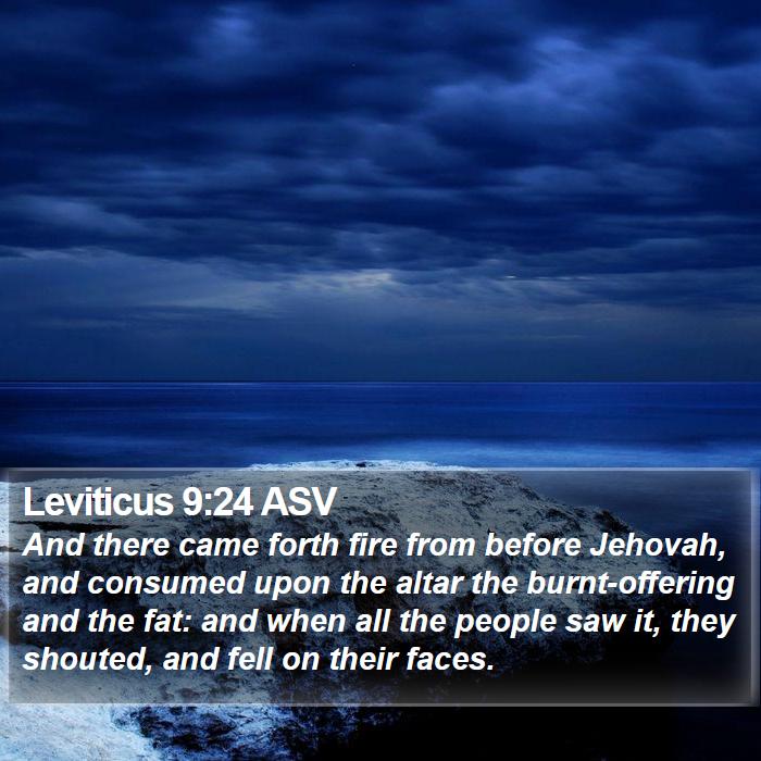 Leviticus 9:24 ASV Bible Study