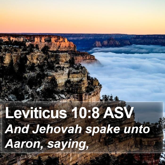 Leviticus 10:8 ASV Bible Study