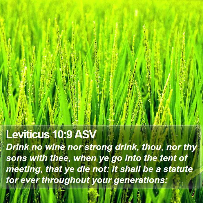 Leviticus 10:9 ASV Bible Study