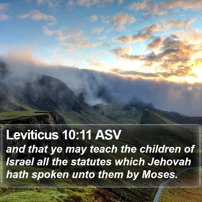 Leviticus 10:11 ASV Bible Study