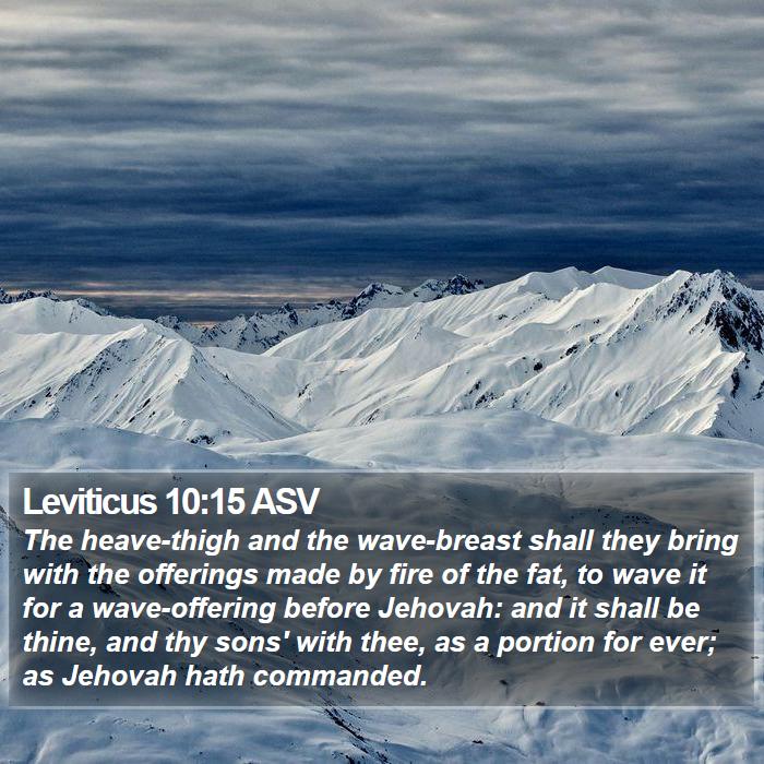 Leviticus 10:15 ASV Bible Study