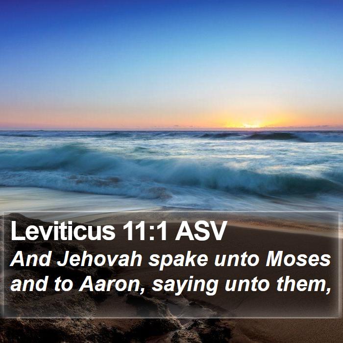 Leviticus 11:1 ASV Bible Study