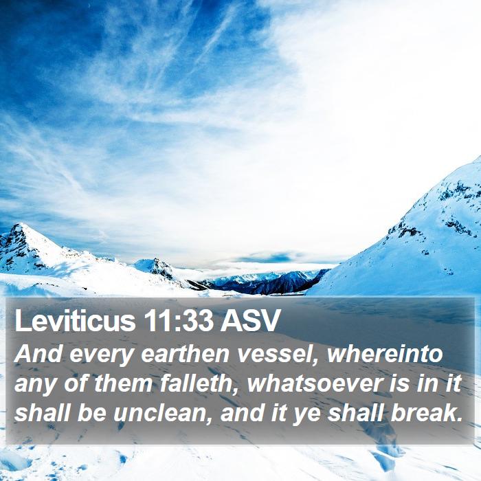 Leviticus 11:33 ASV Bible Study