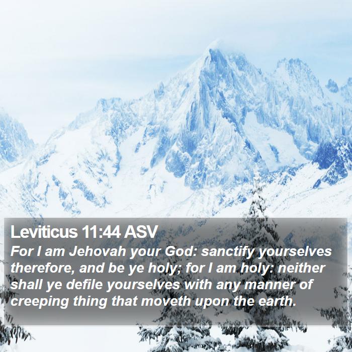 Leviticus 11:44 ASV Bible Study