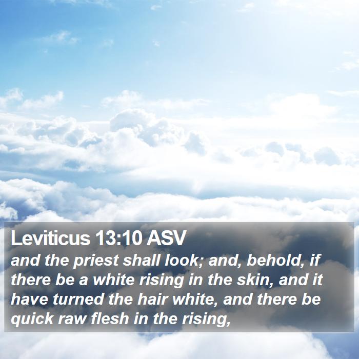 Leviticus 13:10 ASV Bible Study