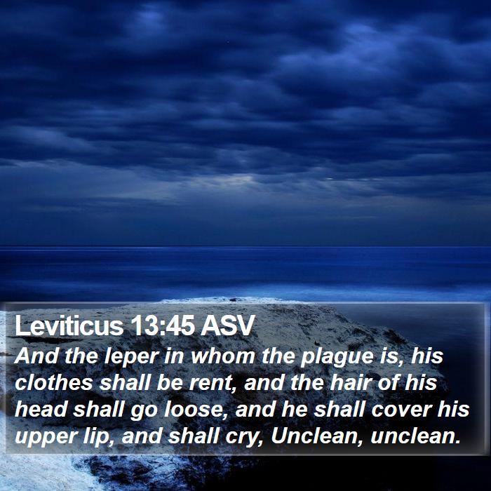 Leviticus 13:45 ASV Bible Study