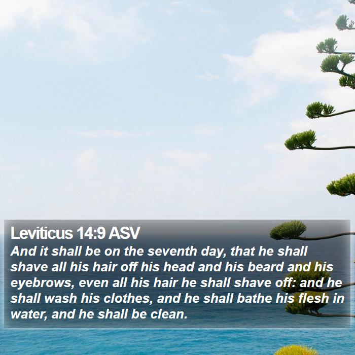 Leviticus 14:9 ASV Bible Study