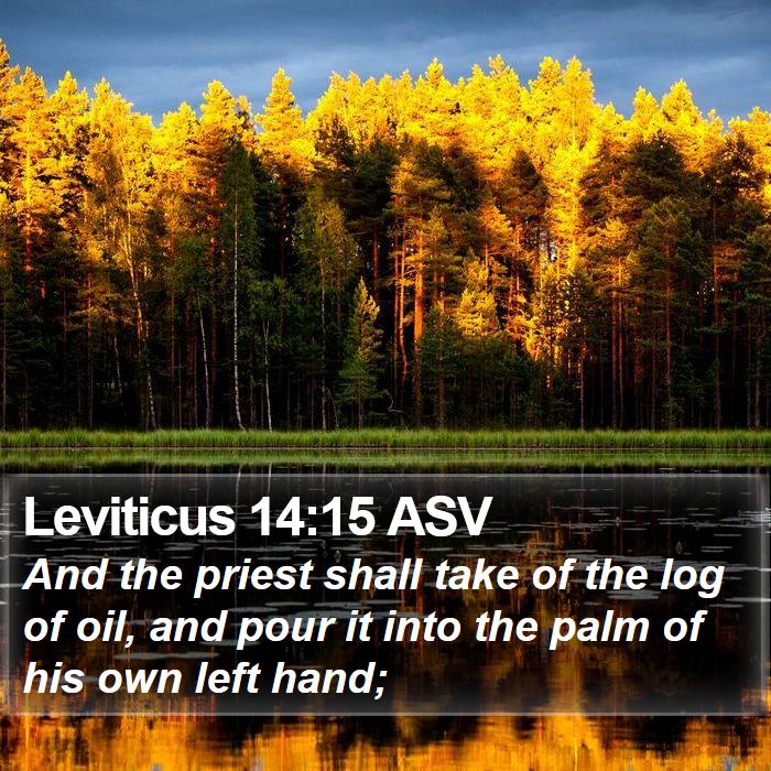 Leviticus 14:15 ASV Bible Study