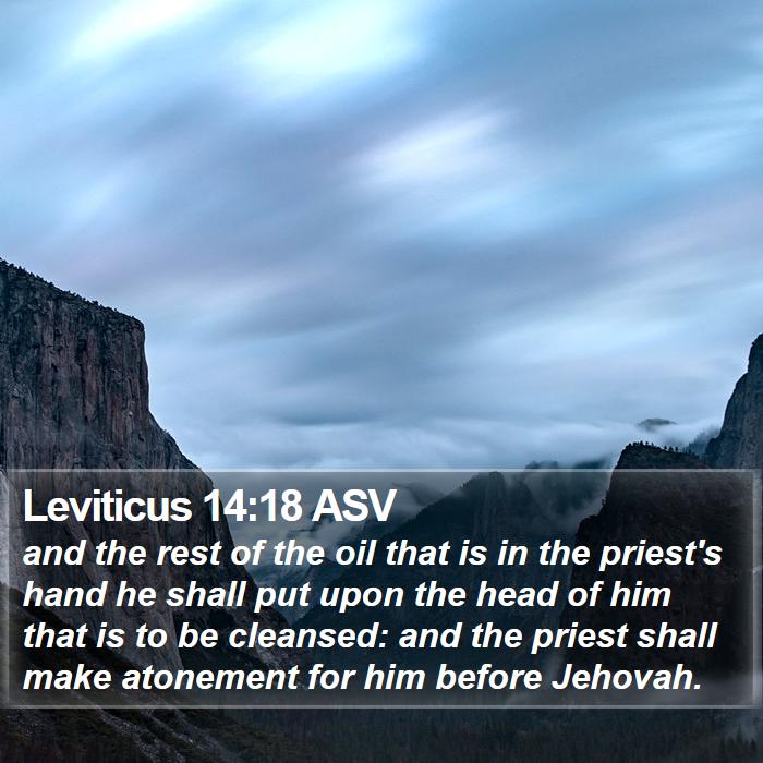 Leviticus 14:18 ASV Bible Study