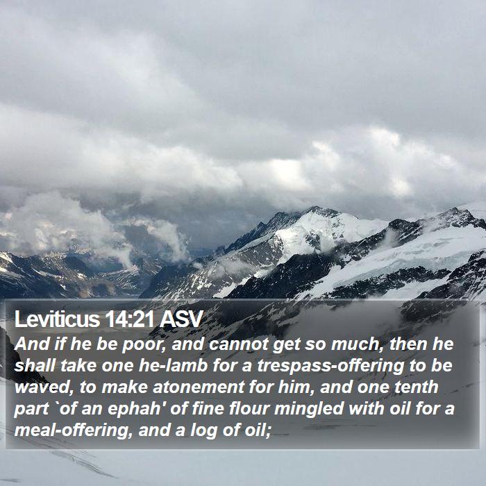 Leviticus 14:21 ASV Bible Study