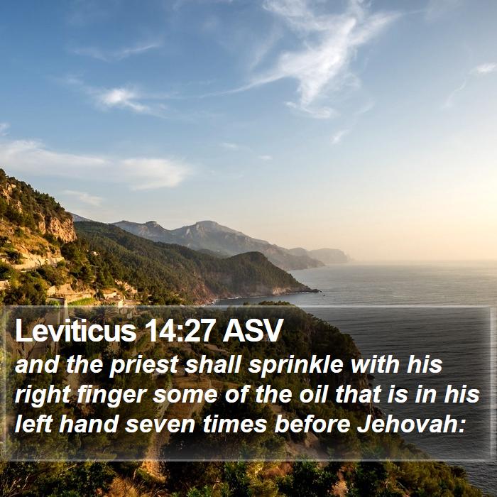 Leviticus 14:27 ASV Bible Study