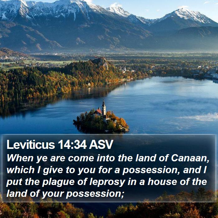 Leviticus 14:34 ASV Bible Study