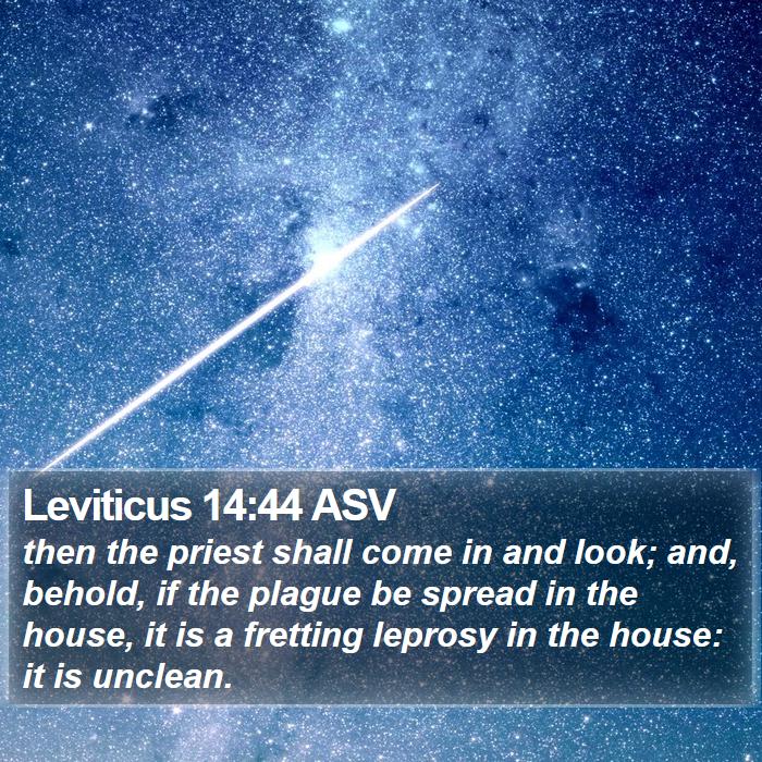 Leviticus 14:44 ASV Bible Study