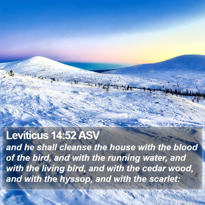 Leviticus 14:52 ASV Bible Study