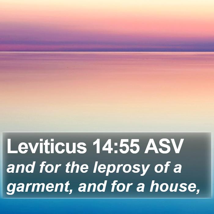 Leviticus 14:55 ASV Bible Study