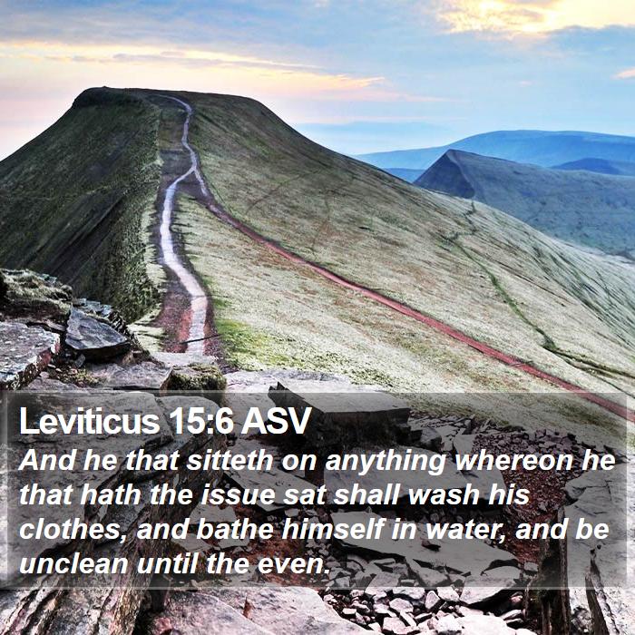 Leviticus 15:6 ASV Bible Study