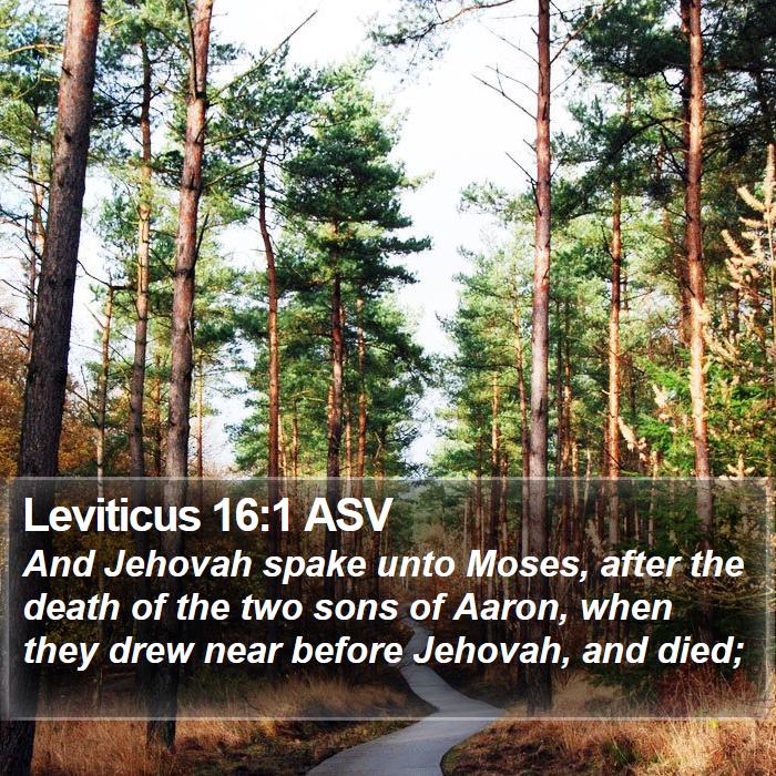 Leviticus 16:1 ASV Bible Study