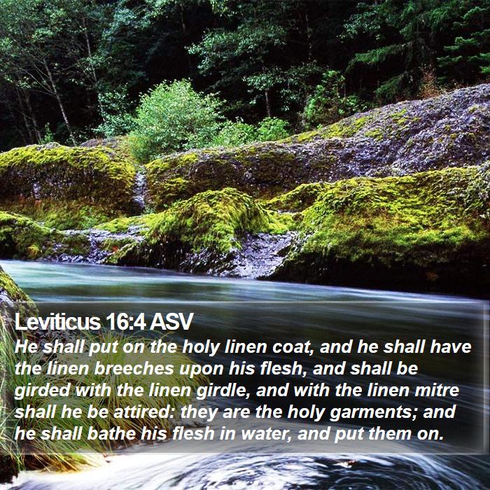 Leviticus 16:4 ASV Bible Study