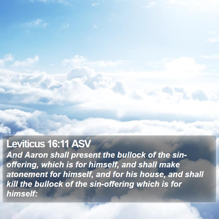 Leviticus 16:11 ASV Bible Study