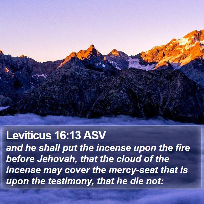 Leviticus 16:13 ASV Bible Study