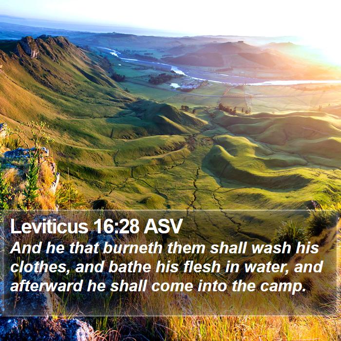 Leviticus 16:28 ASV Bible Study