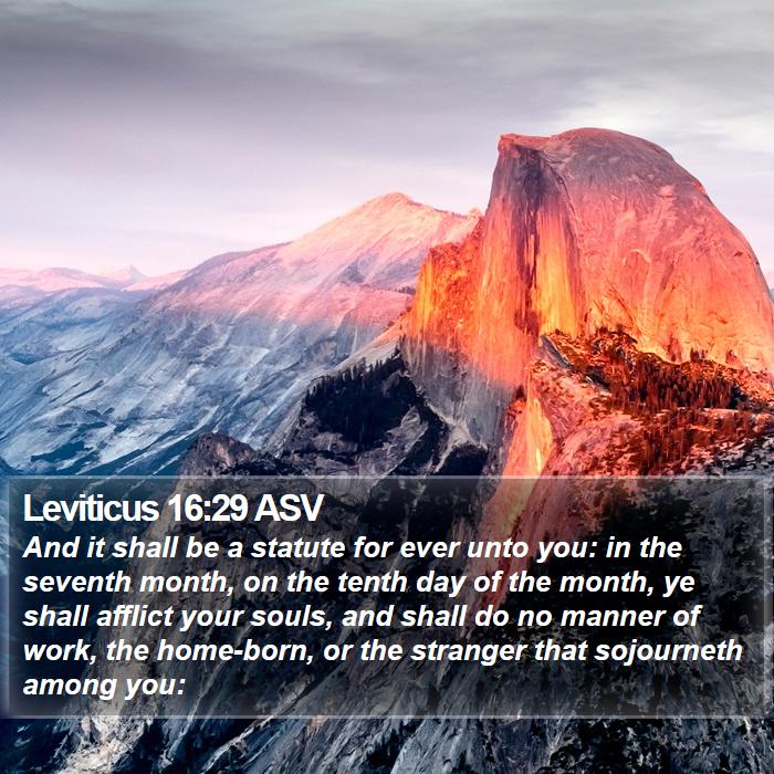 Leviticus 16:29 ASV Bible Study