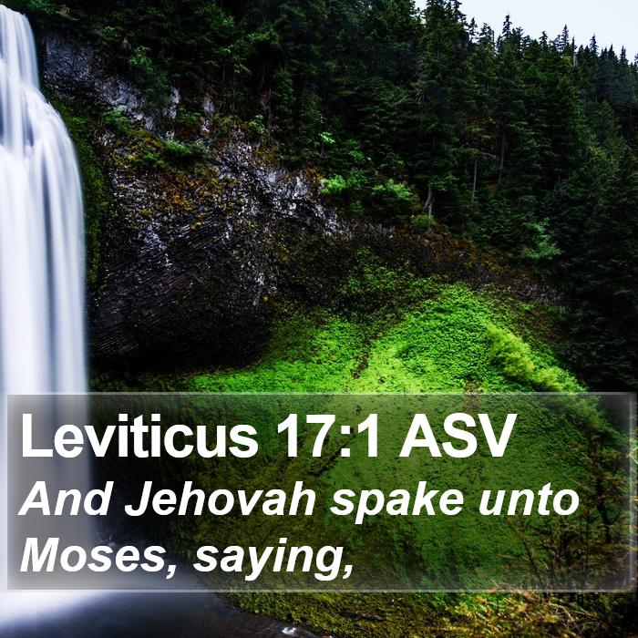 Leviticus 17:1 ASV Bible Study