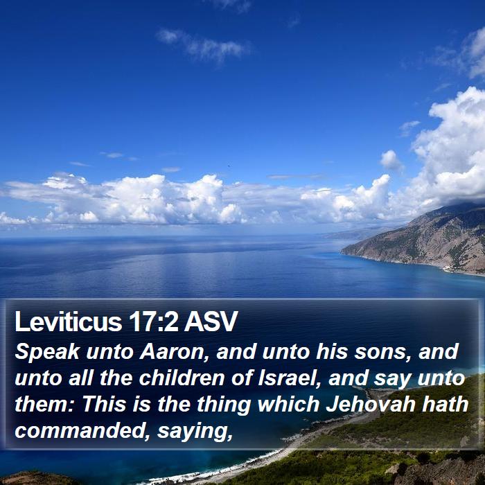 Leviticus 17:2 ASV Bible Study