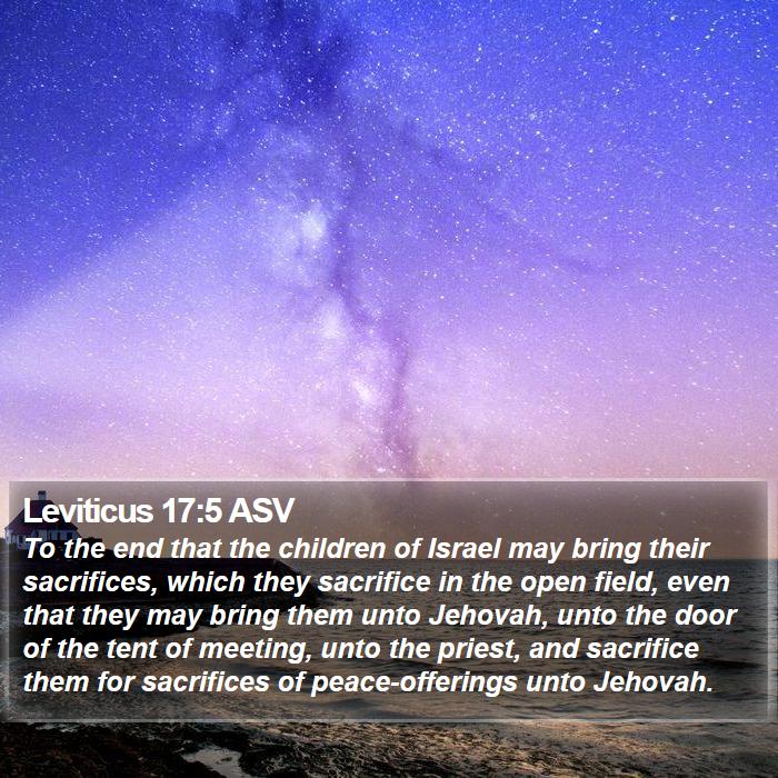 Leviticus 17:5 ASV Bible Study