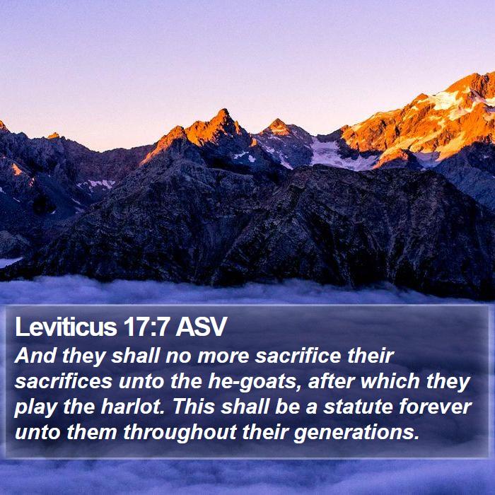 Leviticus 17:7 ASV Bible Study