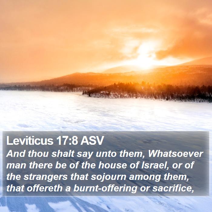 Leviticus 17:8 ASV Bible Study