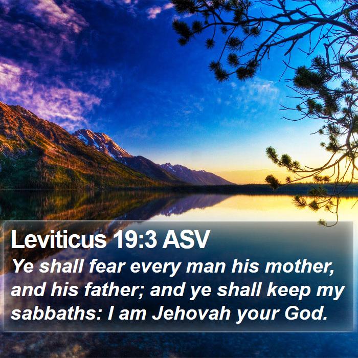 Leviticus 19:3 ASV Bible Study