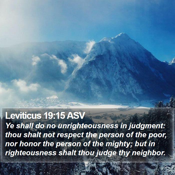 Leviticus 19:15 ASV Bible Study