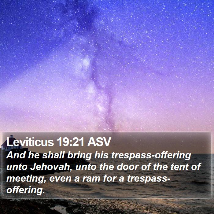 Leviticus 19:21 ASV Bible Study