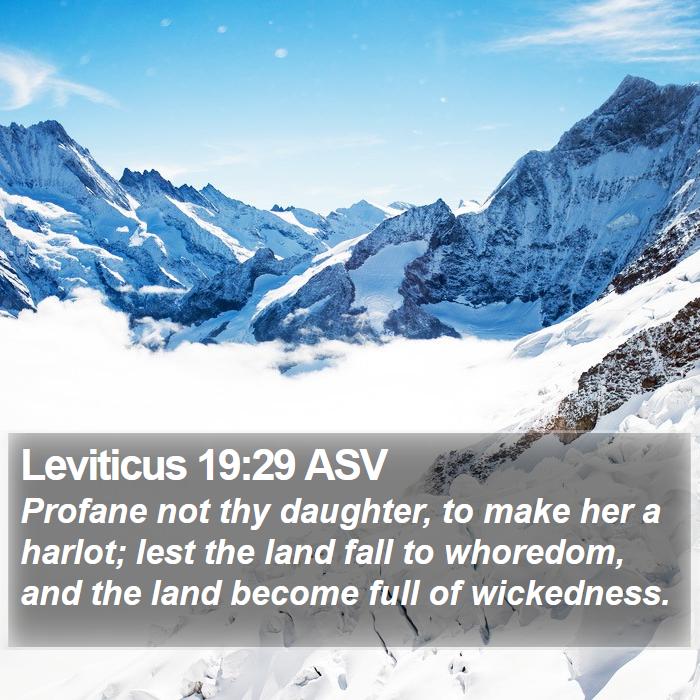 Leviticus 19:29 ASV Bible Study