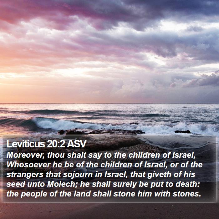 Leviticus 20:2 ASV Bible Study