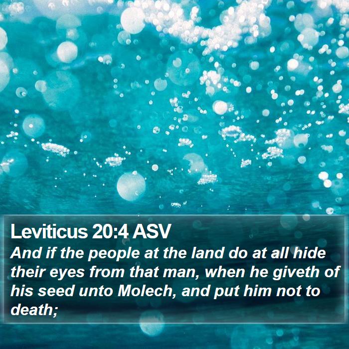 Leviticus 20:4 ASV Bible Study