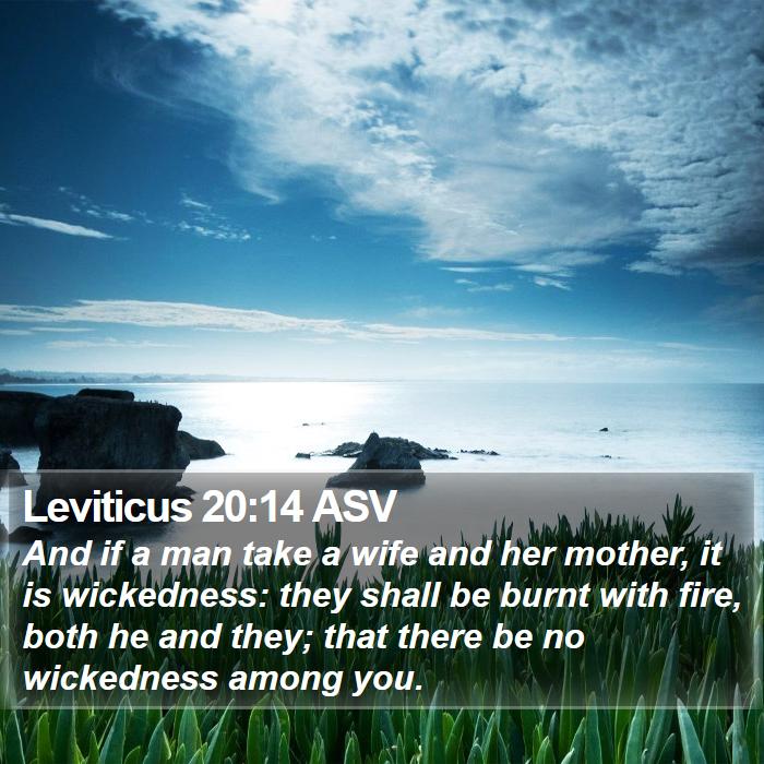 Leviticus 20:14 ASV Bible Study