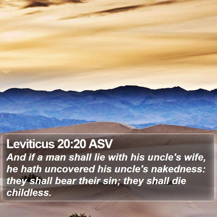 Leviticus 20:20 ASV Bible Study