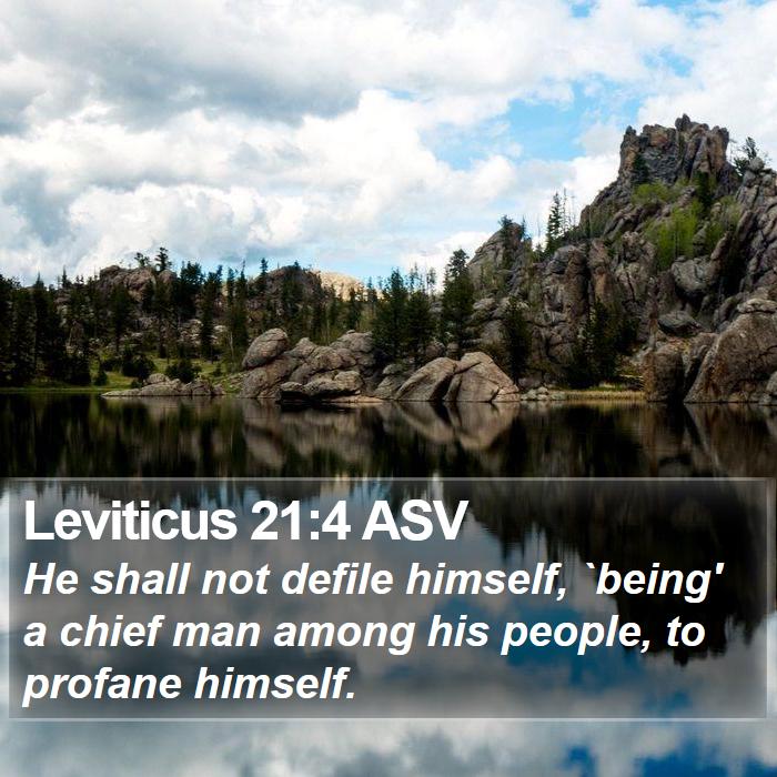 Leviticus 21:4 ASV Bible Study