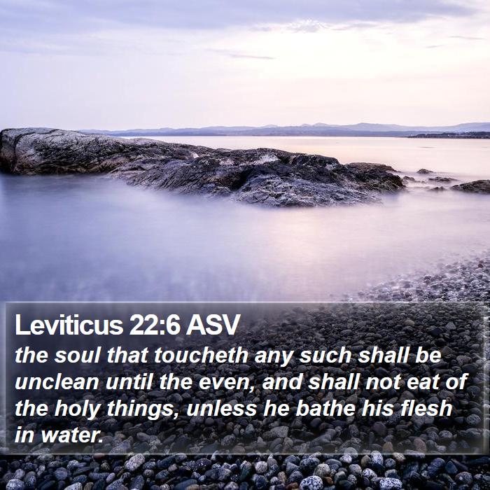 Leviticus 22:6 ASV Bible Study