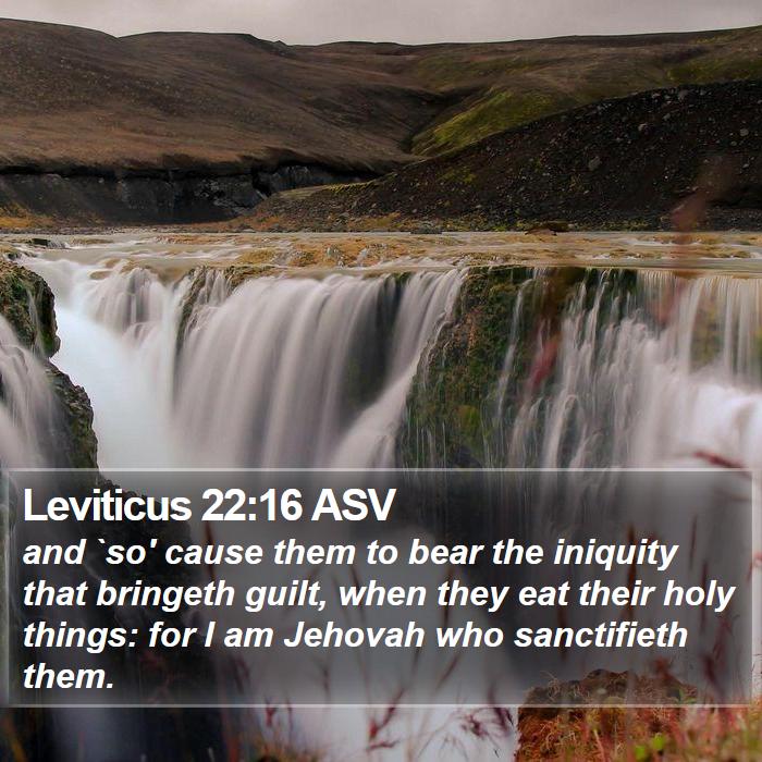 Leviticus 22:16 ASV Bible Study