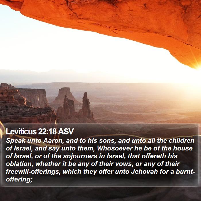 Leviticus 22:18 ASV Bible Study