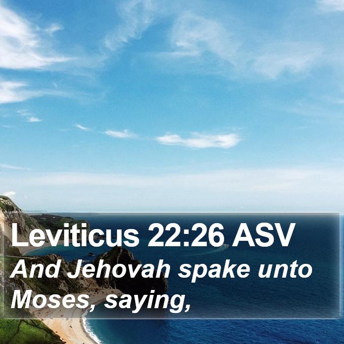 Leviticus 22:26 ASV Bible Study