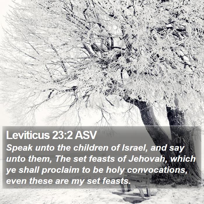 Leviticus 23:2 ASV Bible Study