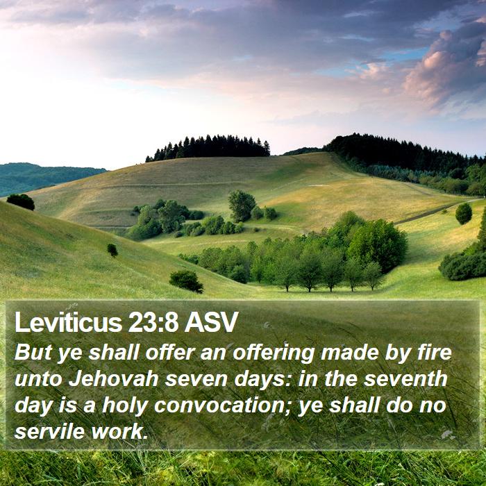 Leviticus 23:8 ASV Bible Study