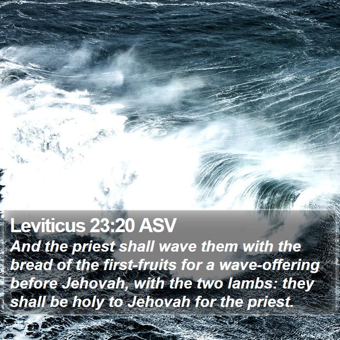 Leviticus 23:20 ASV Bible Study